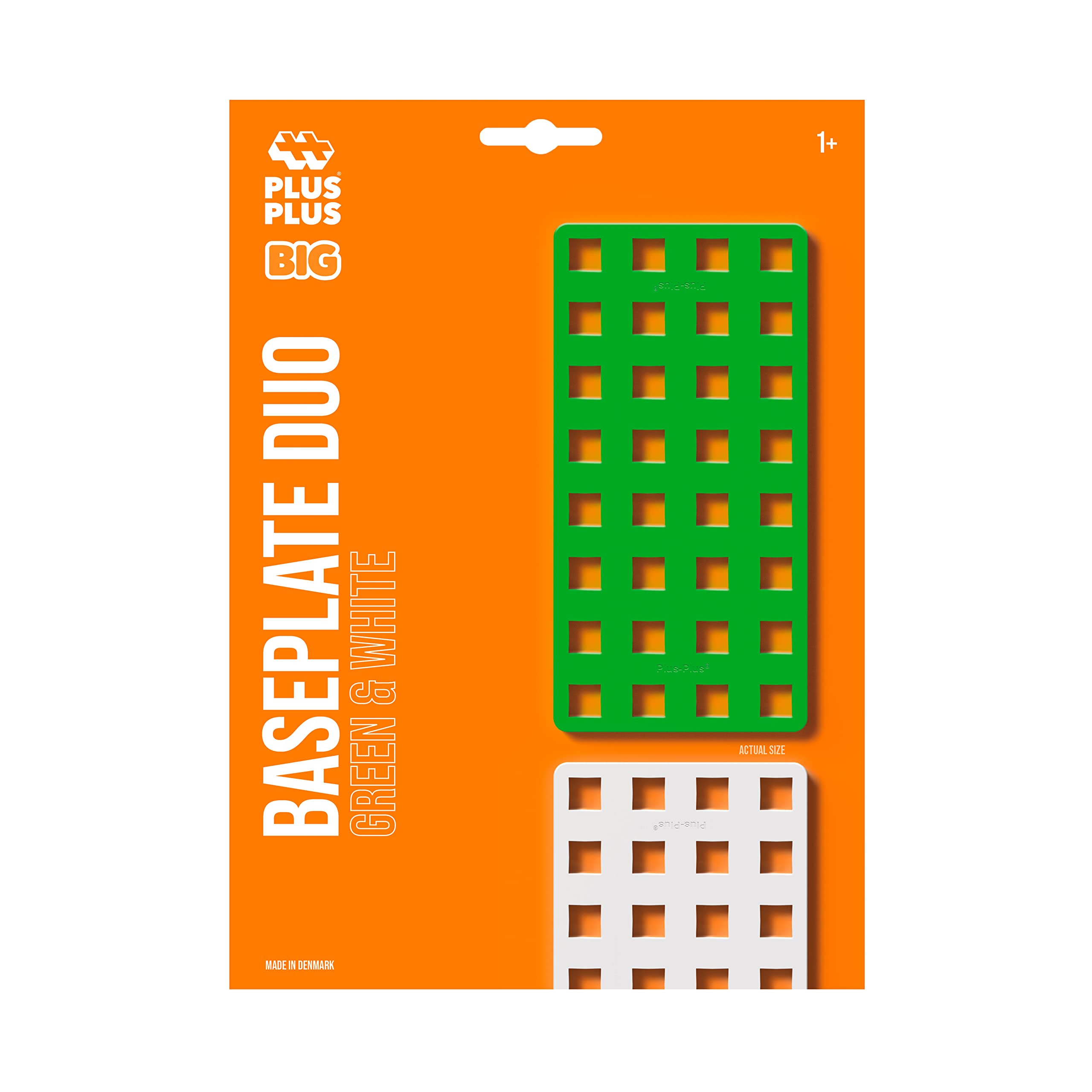 Plus-Plus 9603287 Ingenious Construction Toy, Big Pegboard, Green/White, 2 Pieces