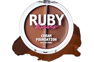 Ruby Kisses 3D Face Creator Cream Foundation & Concealer, 12 Hours Long Lasting, Medium to Full Coverage, Non-Greasy, Ideal for Makeup & Contour Palette (Level 15)