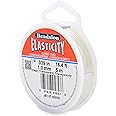 Beadalon Elasticity Stretch Cord - Stretchy Elastic Cord for Bracelets, 5m Length in .5mm, .8mm, 1mm Sizes, Clear and Black, Perfect for Jewelry Makers, Friends, Concert Fans