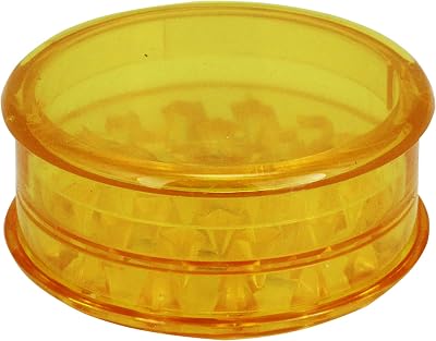 Spliff Plastic Grinder 60 mm Three Parts Storage Yellow for Pine Nuts Chilli