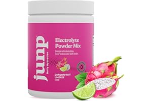 JUNP Electrolytes Powder No Sugar No Carbs - Exotic Tropical Dragonfruit Limeade Drink Mix - Potassium & Salt Electrolyte Hydration Powder Zero Calorie Sugar Free Electrolyte Powder, Keto, 90 Servings