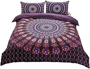 Juego de Cama Funda de Edredón Bohemio Mandala Ropa de Cama Para