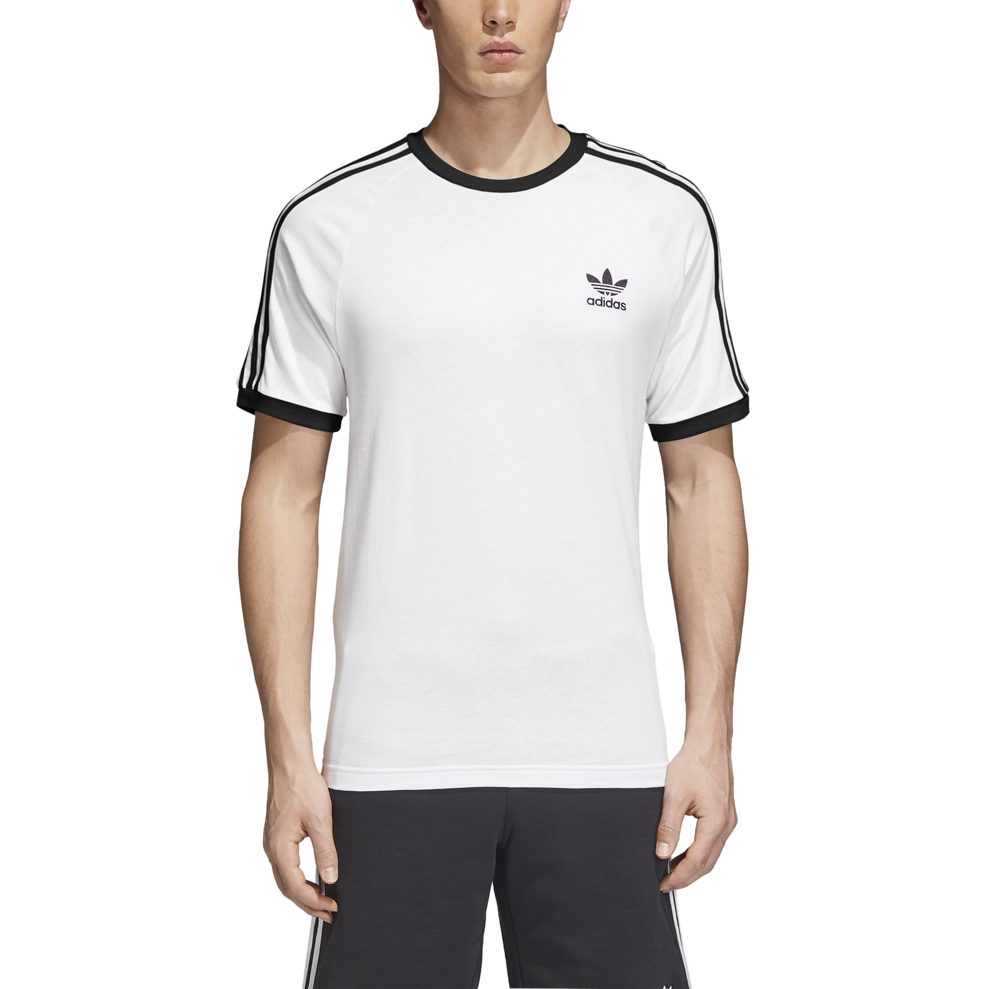 adidas 3 stripe estro t shirt mens