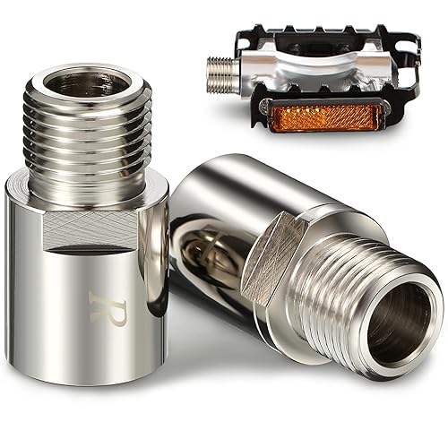 HESTYA Bike Pedal Extenders Steel Bicycle Pedal Adapter Extended