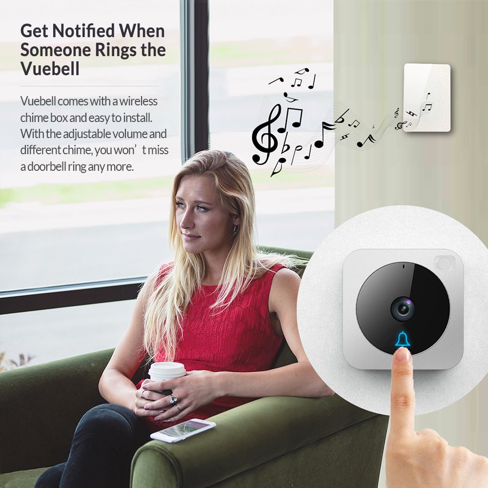 WiFi Video Doorbell, Compatible with Alexa Echo Show, NETVUE Vuebell