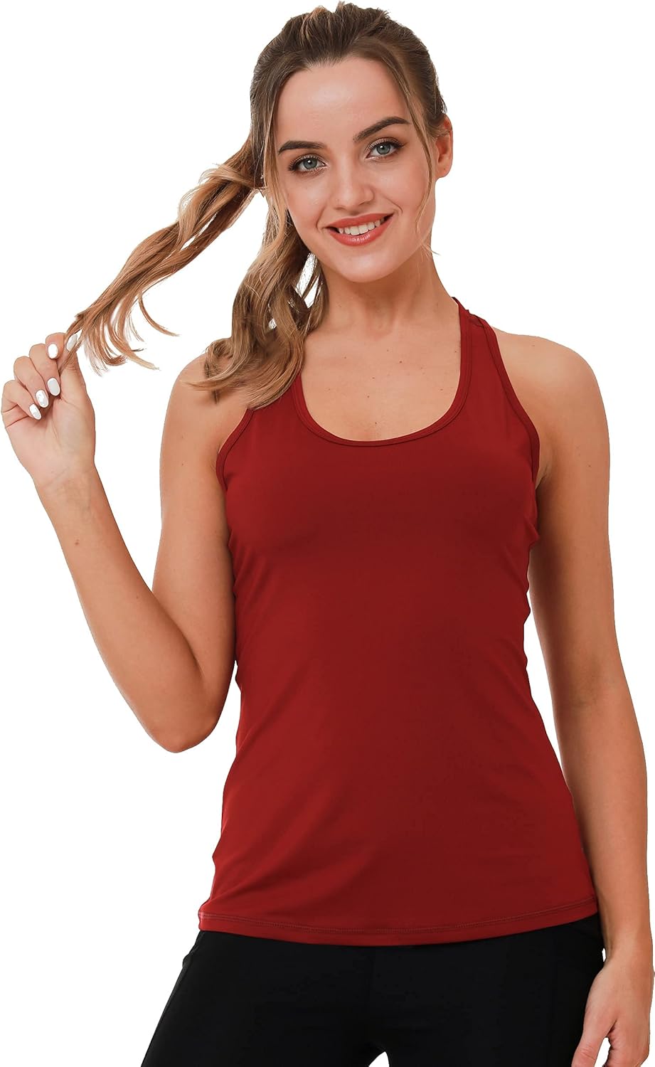 TELALEO Tank Tops for Women, Workout Athletic Racerback Tank Tops for Basic Activewear, Sleeveless Dry Fit Shirts 1-5 Pack: Clothing