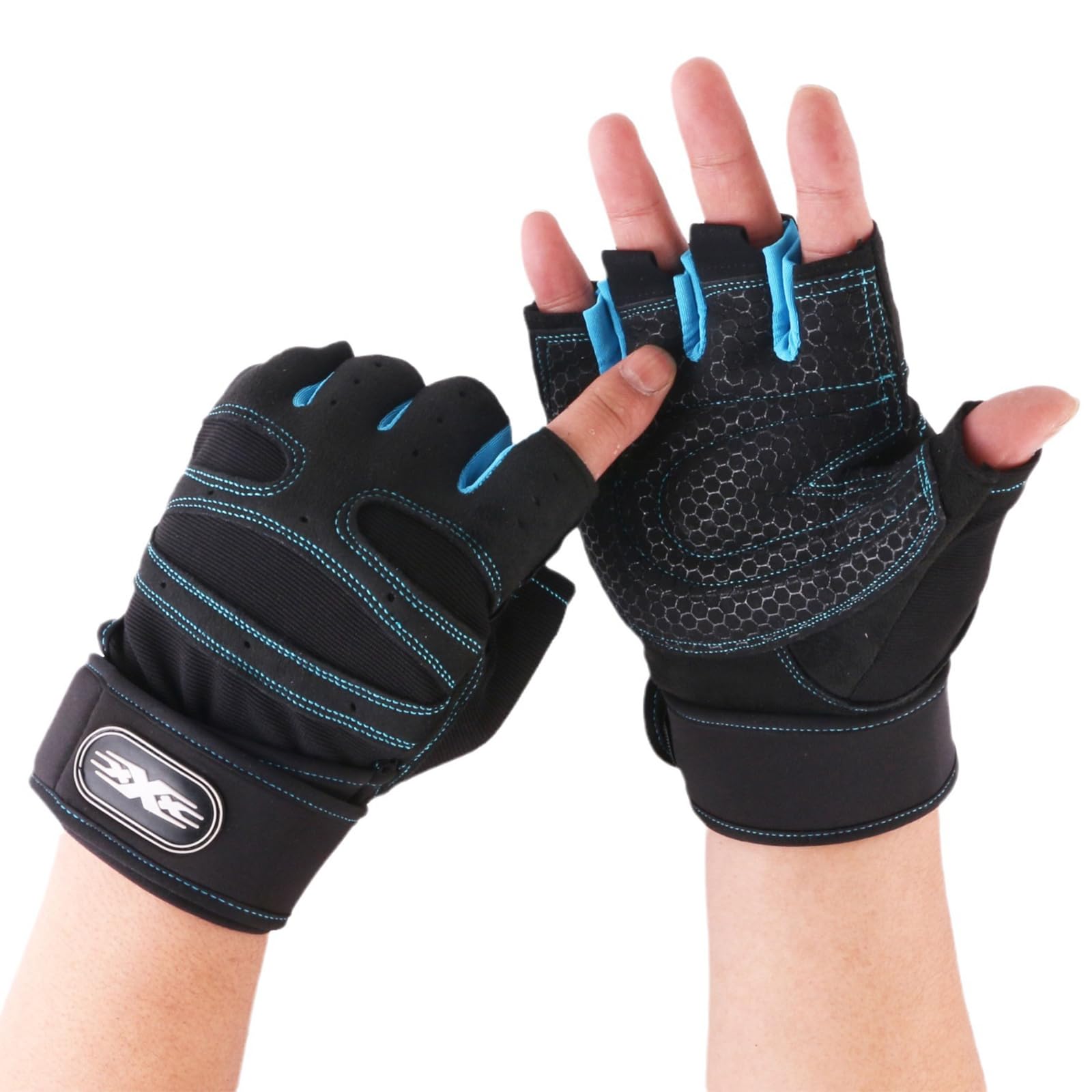 KASESSS Gym Gloves, Weight Lifting Gloves, Flexible Gym Gloves Men, Breathable Cycling Gloves, Cycling Gloves for Men, Lifting Gloves for Crossfit, for Weightlifting, Cycling, Strength Training