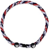 Willtok Premium Sports Baseball Necklaces for Outfit/Sport field, Classic Sports Fan Baseball Necklace w/Triple Rope Twisted Tornado Design