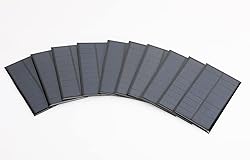 FellDen 5V Micro Solar Panels, 10PCS 5V 200MA Solar