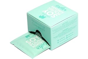 ella+mila Soy Nail Polish Remover Wipes Non-Acetone Lint Free Nail Wipes - Non-Toxic Fingernail Polish Remover - Unscented & Enriched with Vitamins A,C & E (12 Pack)