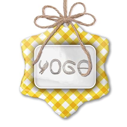 Amazon Com Neonblond Christmas Ornament Yoga Barn Horse Shoe