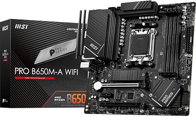 MSI PRO B650M-A WiFi Motherboard AM5 DDR5 Ryzen 7000 8000 9000 PCIe 4.0 mATX