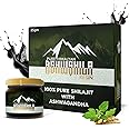 Shilajit Himalayan Pure Organic Resin Supplement for Men & Women with Ashwagandha, Natural Gold Grade for Energy & Immunity with 85+ Trace Minerals & Fulvic Acid | 25g, 83 Servings, 12 Weeks Supply.