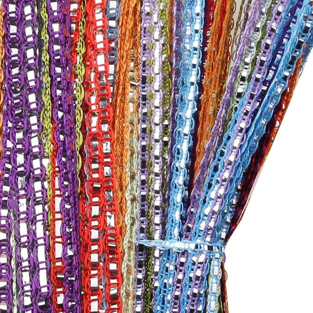 Kuou Glitter Retro Tassel Door Curtain 100x200cm Fly Insect Screen