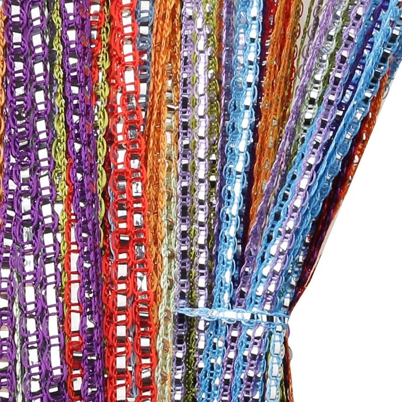 Kuou Glitter Retro Tassel Door Curtain 100x200cm Fly Insect Screen