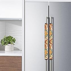 ASQVTIFE Hippie Lotus Fridge Handle Covers Set of 2