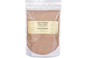 Organic Anandamide 222g by Sun Potion - Raw Unsweetened Cacao Powder and Tonic Herbs - Includes Tocos Ashwagandha Reishi Maca Moringa Turmeric Astragalus Cayenne Cinnamon and Others