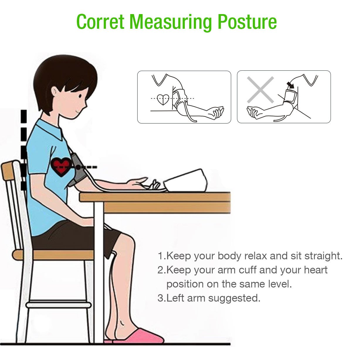 EBL Blood Pressure Monitor for Professionals and Home Users, Upper Arm Blood Pressure Monitor with Large LCD Display, Heartbeat Detector Memory Store Last 180 Readings
