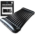 Inflatable Nuru Massage Air Mattress | Black Durable PVC Waterproof | 88'' x 48'' x 6'' | Protection Against Oil, Water-Based, and Silicone-Based Products