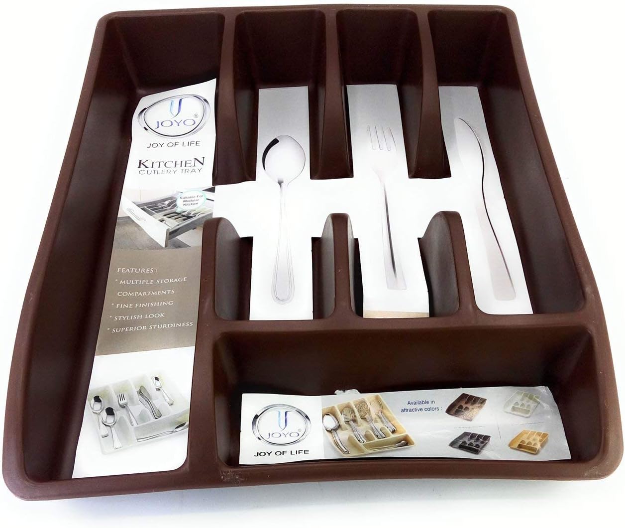 Joyo Kitchen Cutlery Organizer, Cutlery Tray, Modular Kitchen Organizer