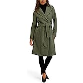 kensie Women's Outerwear Knit Faux Wool Jacket With Belted Waist
