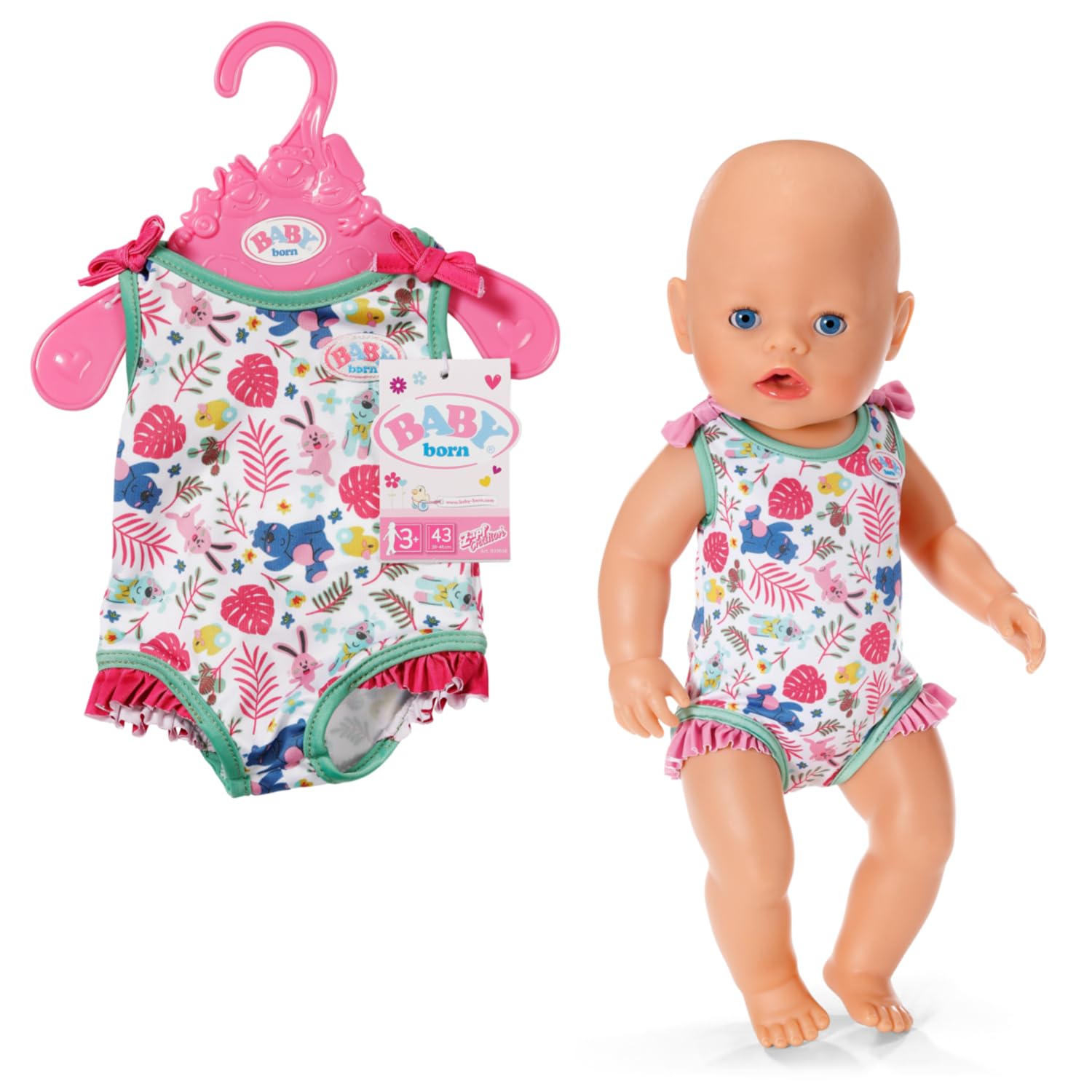 BABY born Swimsuits 833636 - Swimsuits for Dolls up to 43cm - Available in Two Assorted Styles - Suitable for Children from 3 Years Old