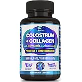 FOLONA Colostrum w/Collagen, Berberine & Probiotics (Akkermansia & Lactobacillus) | Supplement for Hair, Skin, Nails, Gut, Digestion, Metabolism, Immunity, Muscle & Wellness (90 Delayed Release caps)