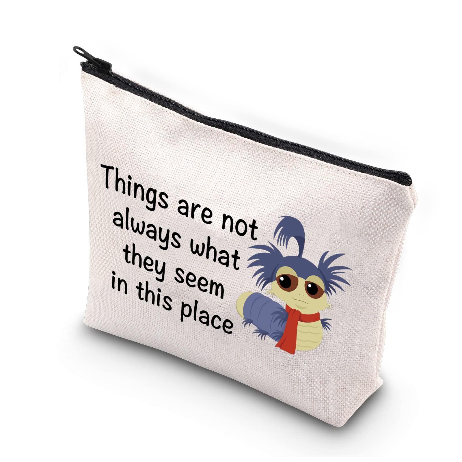 PLITI Things are Not Always What They Seem in This Place Makeup Bag for Friend Family Book Nerd The Worm Inspired Gift(in This Place BU)