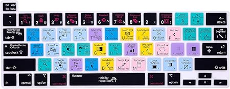 Amazon Com Hrh Illustrator Ai Shortcuts Hotkey Silicone Keyboard Cover Protector For Macbook Pro 13 Inch Model 2 251 338 M1 Chip And For Macbook Pro 16 19 Model 141 Computers Accessories