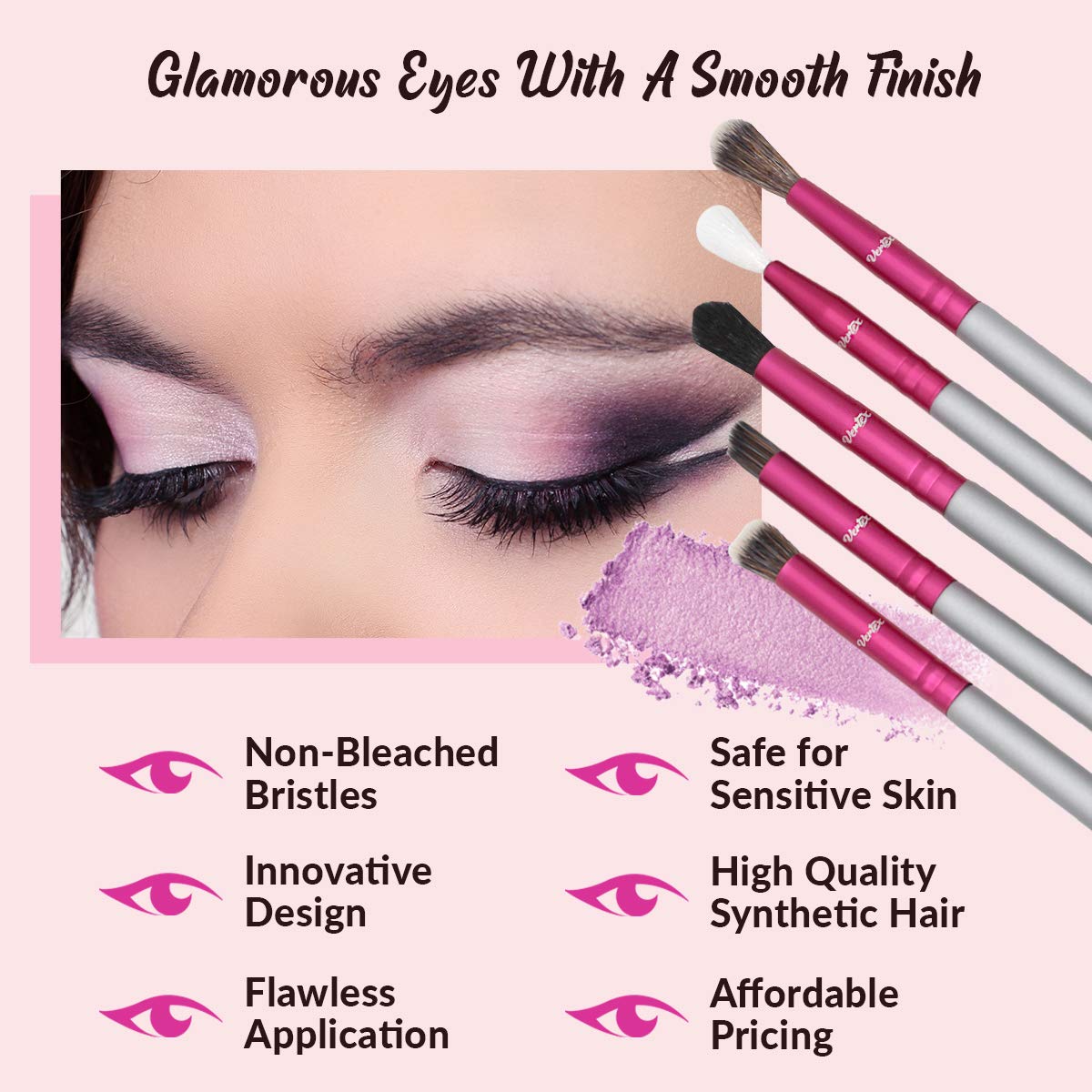 Makeup Eye Shadow Blending Brush Cut Crease Brush Set Pro Shader For Smooth Soft Finishes Tapered Brushes Soft Blender Expert Eyeshadow Shading Effortlessly Blend & Shade Cream Powder Highlighter: Beauty