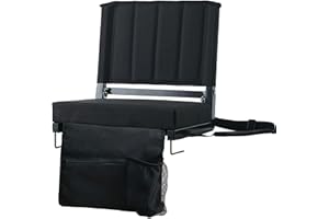 Stadium Seats for Bleachers with Backs Support＆Wide Padded Cushion,Portable Folding Bleacher Chairs with Backrest and Shoulde