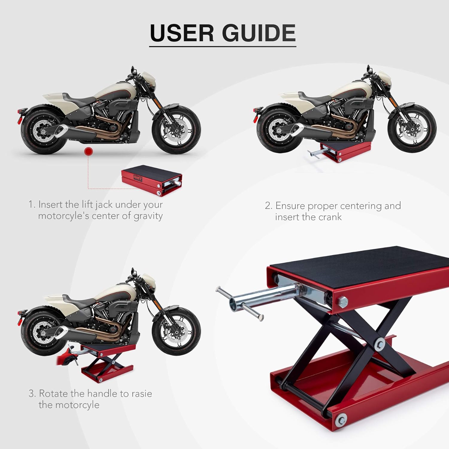 Orion Motor Tech Dilated Scissor Lift Jack for Street Bike, Cruiser, Adventure Touring Motorcycle: Automotive