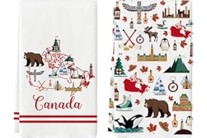 Artoid Mode Canada Maple Leaf Souvenirs Gifts Kitchen Towels Dish Towels, 18x26 Inch Canada Day Holiday Home Decoration Hand 