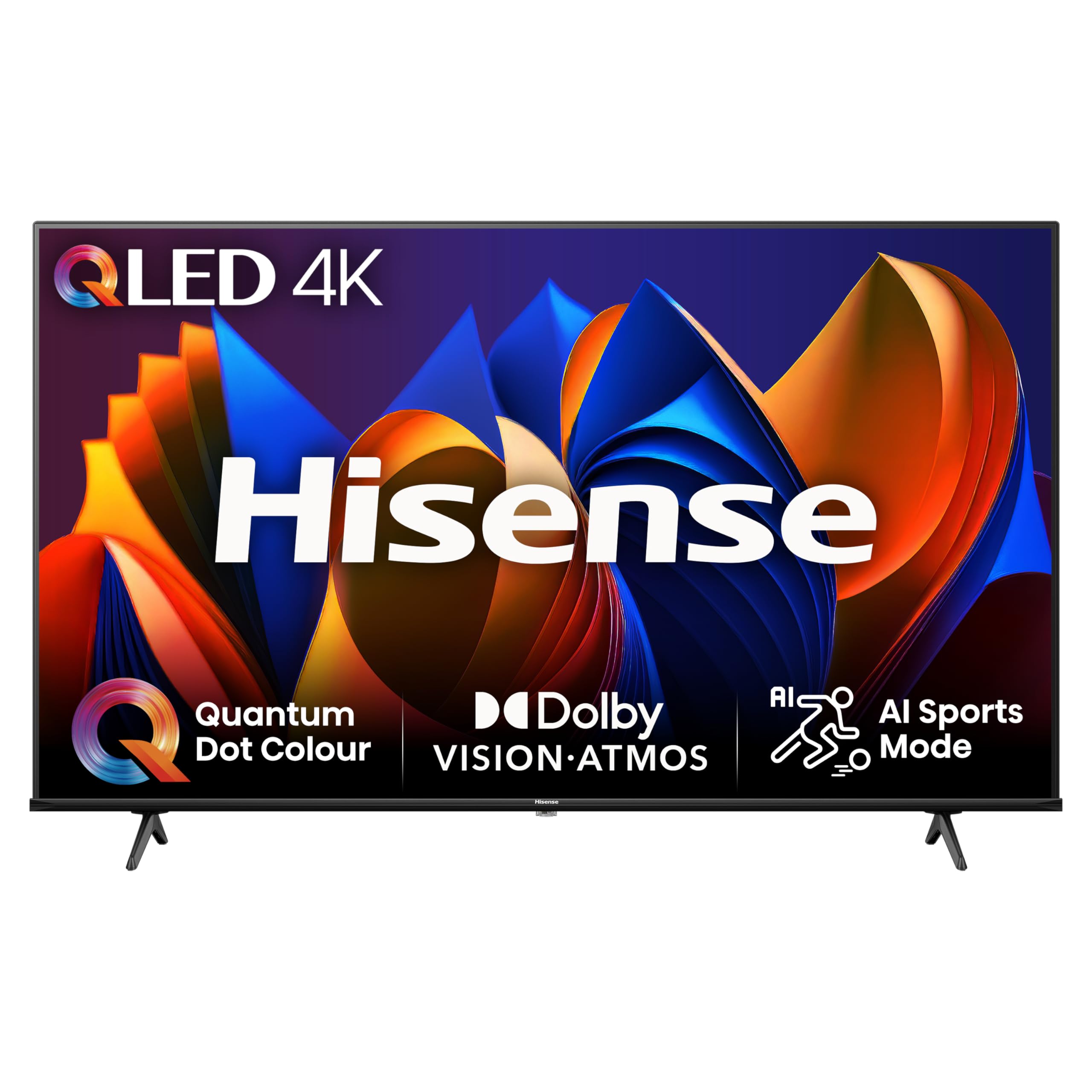 Hisense 50 Inch 4K QLED Smart TV 50E77NQTUK - Quantum Dot Colour, 4K AI Processor, Dolby Vision Atmos, Smooth Motion, Sports Mode, Vidaa OS with Freely, Youtube, Netflix and Disney+ (2024 Model)