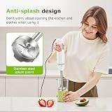 Bonsenkitchen Hand Blender 300W 2-Speed Immersion Stick Blender White view 5