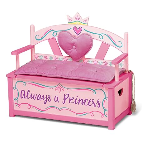 Mua Wildkin Kids Princess Wooden Bench Seat With Storage, Toy Box Bench ...
