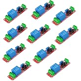 10PCS NE555 DC 5V Delay Timer Relay Switch Module Adjustable 0-10 Seconds Constant Current Regulator Timer Delay Converter for Automotive Control System Electrical Equipment