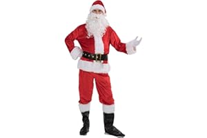 FANTASTCOSTUMES Christmas Santa Claus Men Costume Adults Suit