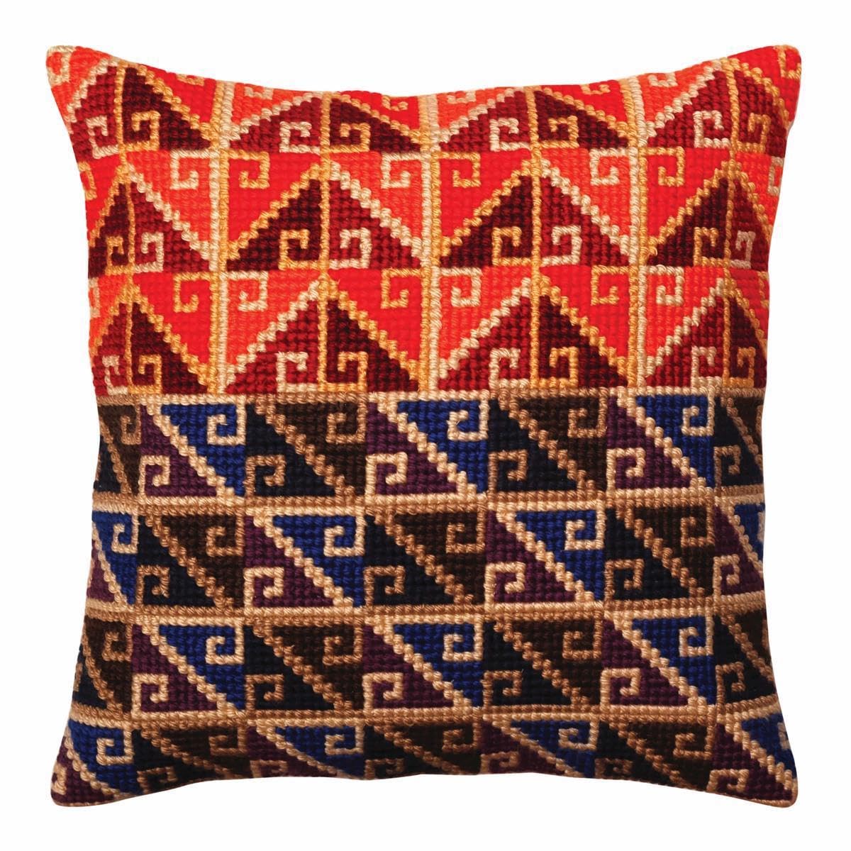 Collection D'Art Cross Stitch Cushion, Cotton, Multicoloured, 40x40cm