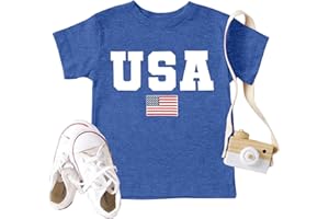 CAZYCHILD USA Shirt Toddler Boys Girls American Flag Tshirt 4th of July Shirt Kids Patriotic Tee Tops