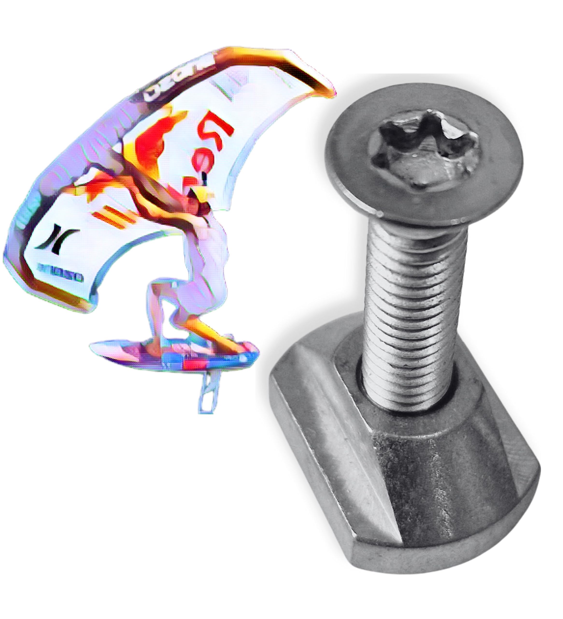 Enhanc3d Designs - Nuts and Torx Screws for Wingfoil, Hydrofoil, Surfoil in Marine Grade Stainless Steel… (M6)