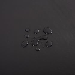 NLMUVW Black Vinyl Tablecloth with Flannel Backing
