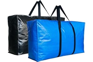 HAOHAKKA 60 Gallon Extra Large Storage Bags Bins, Jumbo Moving Totes Storage Bags, Waterproof Foldable Big XXL Duffle Bag for Travel, 42x23x13.5inch
