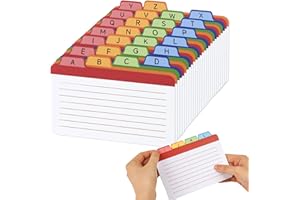 HEYPLACE 26PCS Index Card Dividers, 6"x4" Colored Note Cards Index Card Guide Set for Office School Classroom