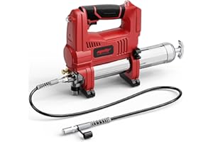 Mellif Power Grease Gun Compatible with Milwaukee 18v Battery - Tool ONLY, 10,000 PSI, Brushless Motor, 5 Variable Speed, 14 OZ Capacity, 30" Hose, Built-in LED, Safety Lock, Low-Voltage Protection