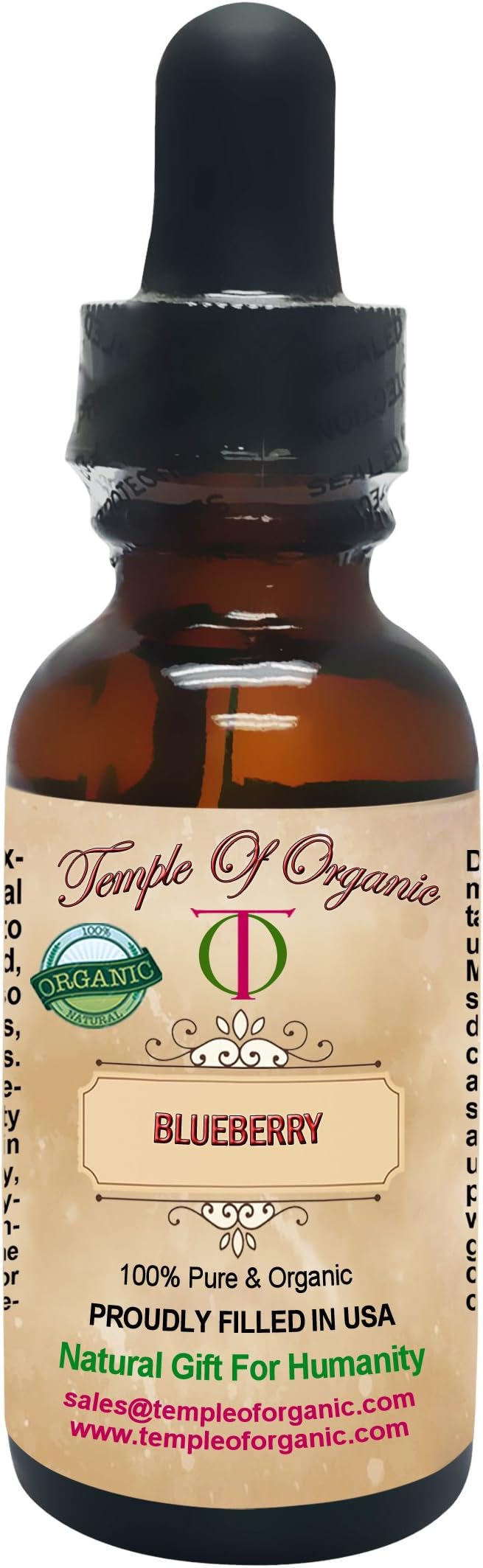 Organic BLUEBERRY OIL 1 oz 100% Pure Unrefined Cold Pressed Pharmaceutical Top Grade A Hair Regrowth Body Skin Nails By Temple Of Organic