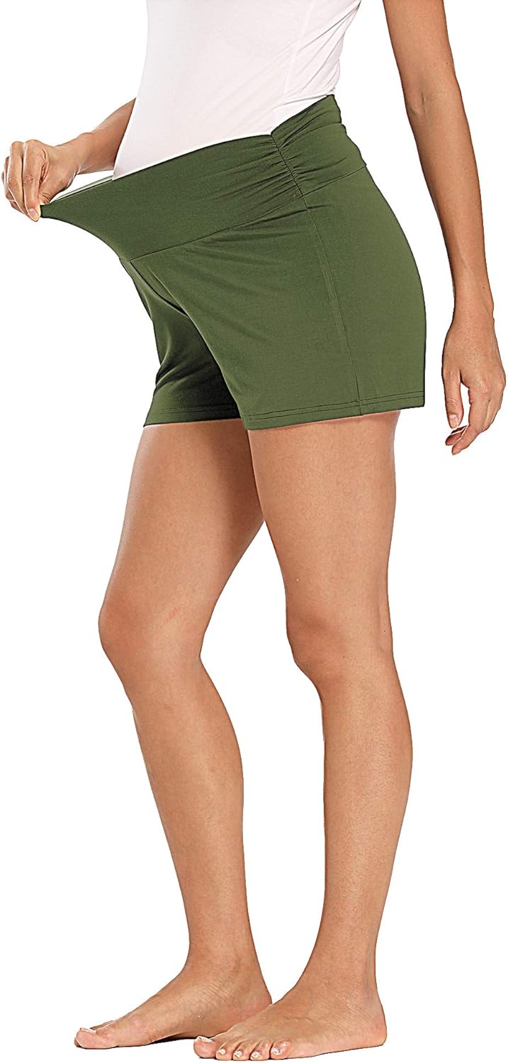 fitglam Women's Maternity Shorts Summer Lounge Yoga Pajama Active Pregnancy Short Pants at  Women’s Clothing store