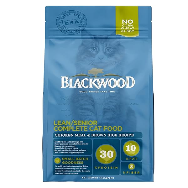 BLACKWOOD DRY CAT FOOD, LEAN / SENIOR FORMULA,...