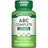 Nature's Truth ABC Complete Multivitamin Supplement for Men and Women | Daily Multivitamin | 100 Caplets | Non-GMO &amp; Gluten Free