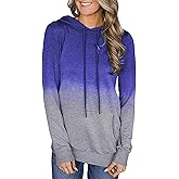 Minipeach Women's Long Sleeve Tops, Tie Dye Sweatshirt, Zip Up Hoodie Oversized-Sweatshirts Pullover